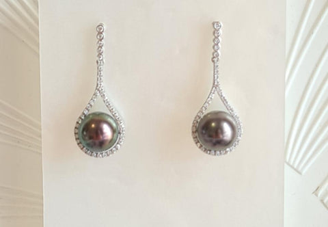 Tahitian sea pearl earring