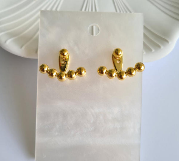 18k gold ball earring