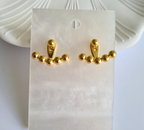 18k gold ball earring